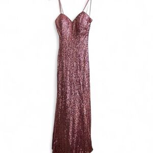Prom Dress Floor Length Faviana Couture brand. Sparkles Pink, in excellent co